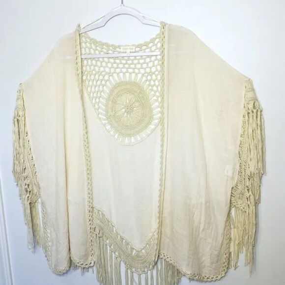 NWT Everleigh Macrame Vest Ivory BOHO Small - Picture 4 of 14
